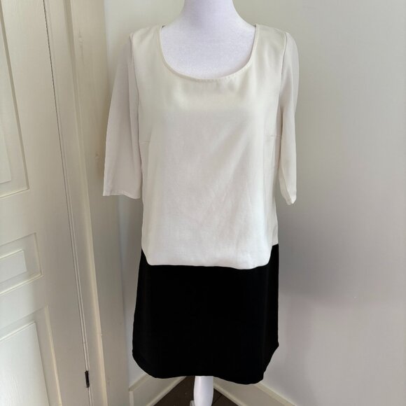 Two-Tone Black and White Straight Dress by Bee Stitched, Size Medium - Picture 1 of 11